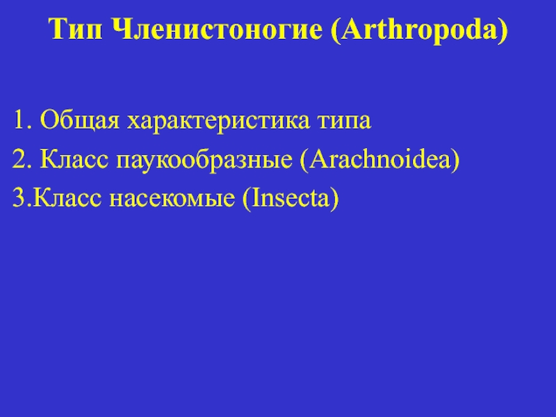 Тип Членистоногие (Arthropoda)